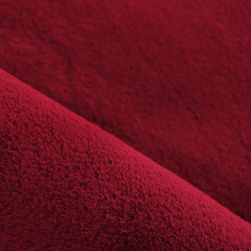 Tapis fausse Fourrure toucher doux - Rouge