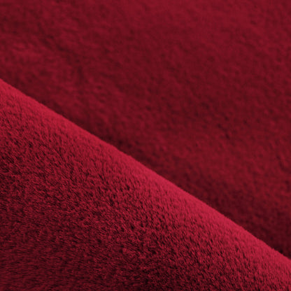 Tapis fausse Fourrure toucher doux - Rouge