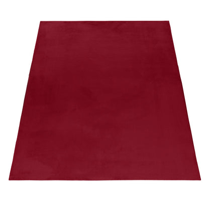 Tapis fausse Fourrure toucher doux - Rouge