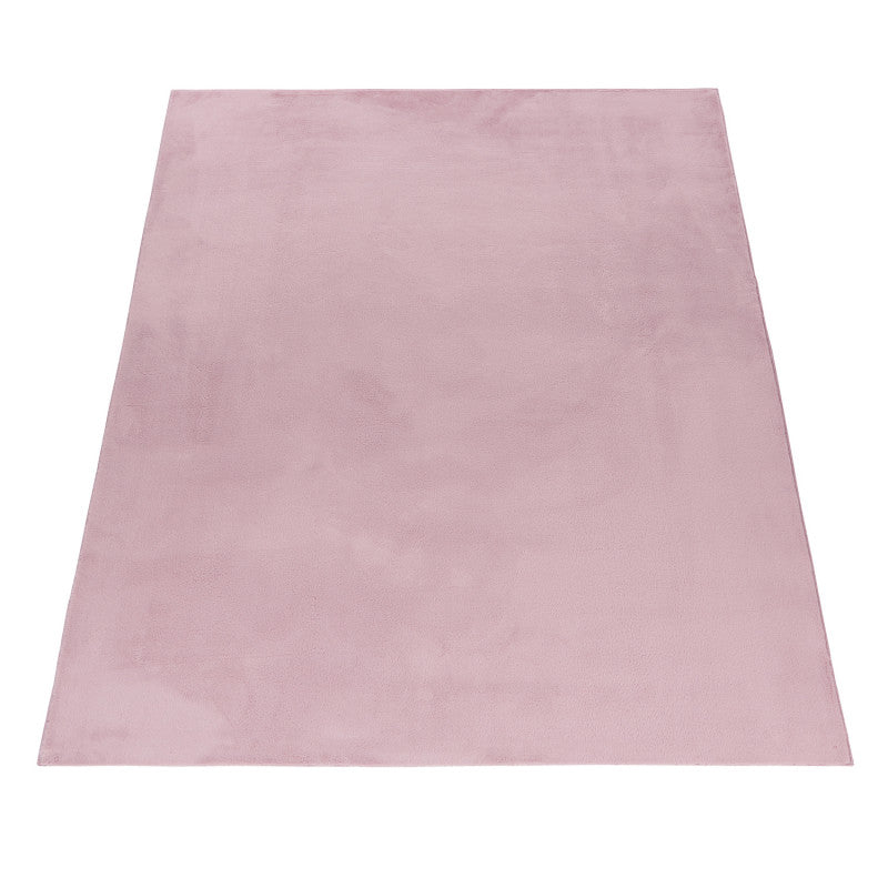 Tapis fausse Fourrure toucher doux - Rose