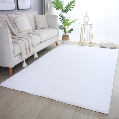 Tapis fausse Fourrure toucher doux - Blanc