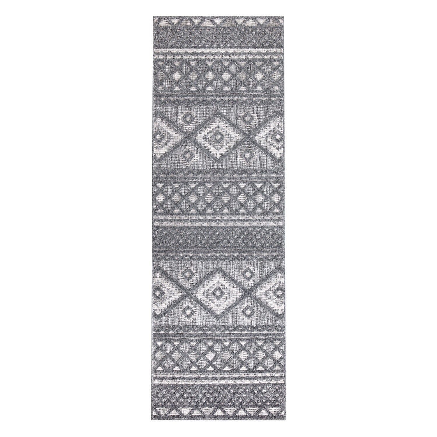 Tapis Intérieur/Extérieur à motif relief vintage Anthracite – STUDIO DECO