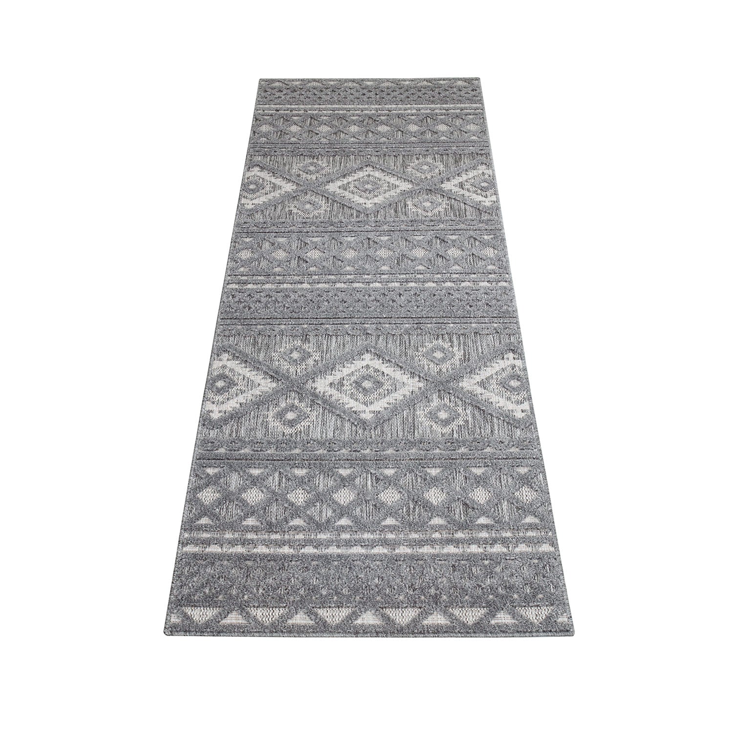 Tapis Intérieur/Extérieur à motif relief vintage Anthracite – STUDIO DECO