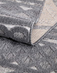 Tapis Intérieur/Extérieur à motif relief vintage Anthracite – STUDIO DECO