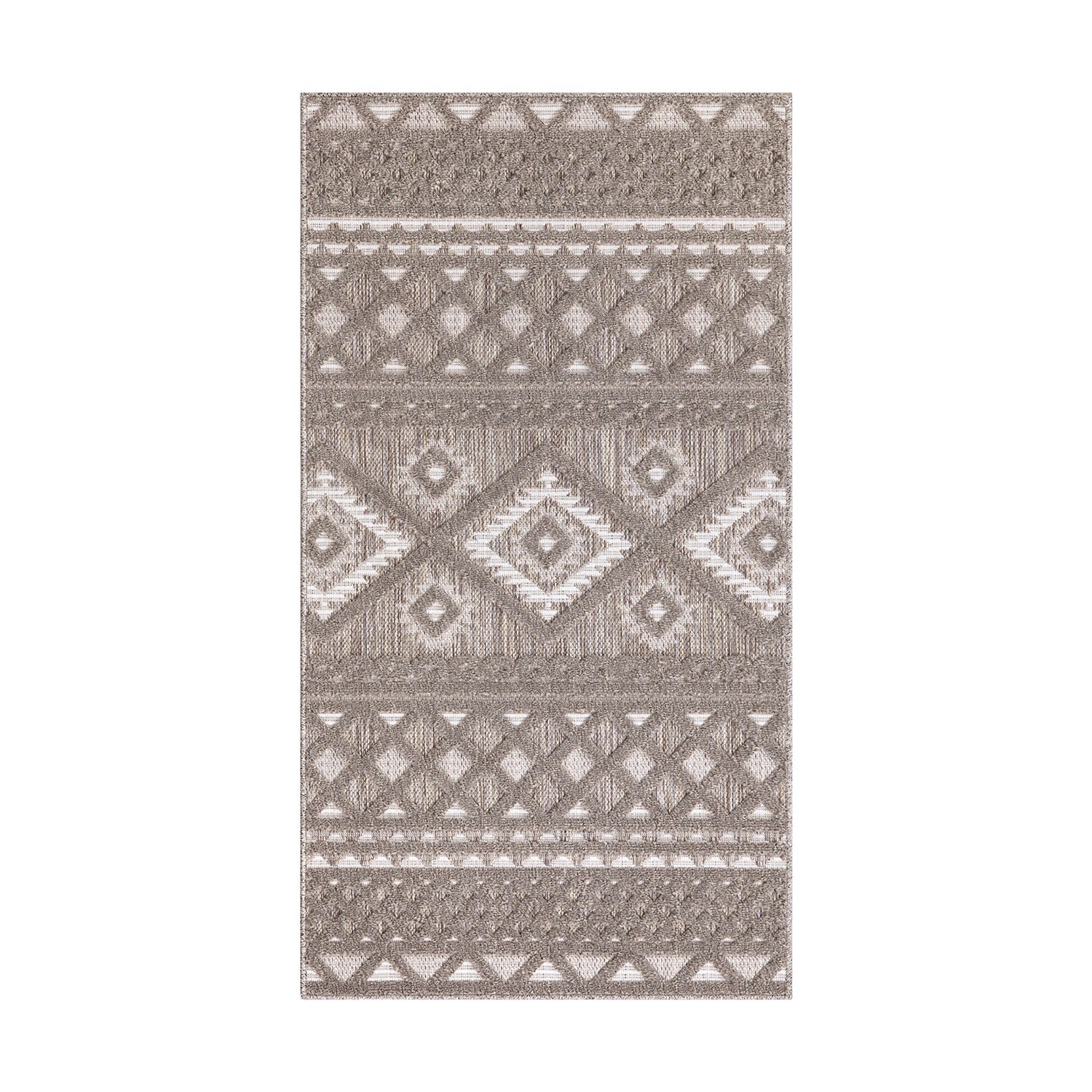 Tapis Intérieur/Extérieur à motif relief vintage Marron – STUDIO DECO