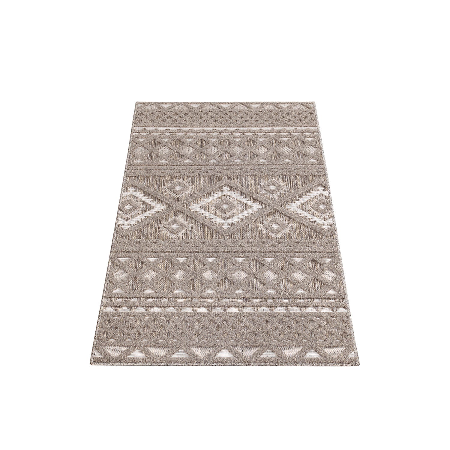 Tapis Intérieur/Extérieur à motif relief vintage Marron – STUDIO DECO