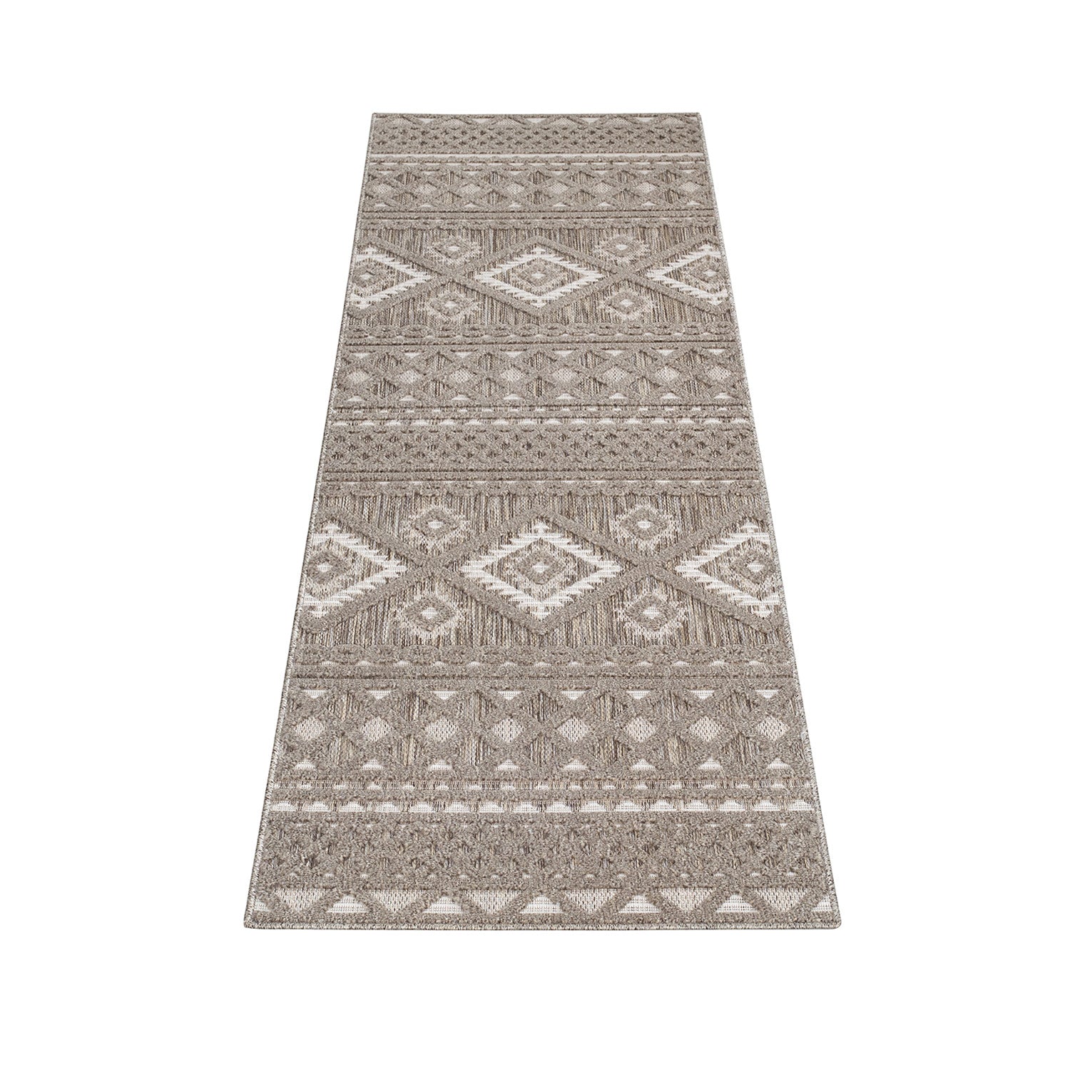 Tapis Intérieur/Extérieur à motif relief vintage Marron – STUDIO DECO