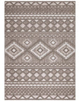 Tapis Intérieur/Extérieur à motif relief vintage Marron – STUDIO DECO