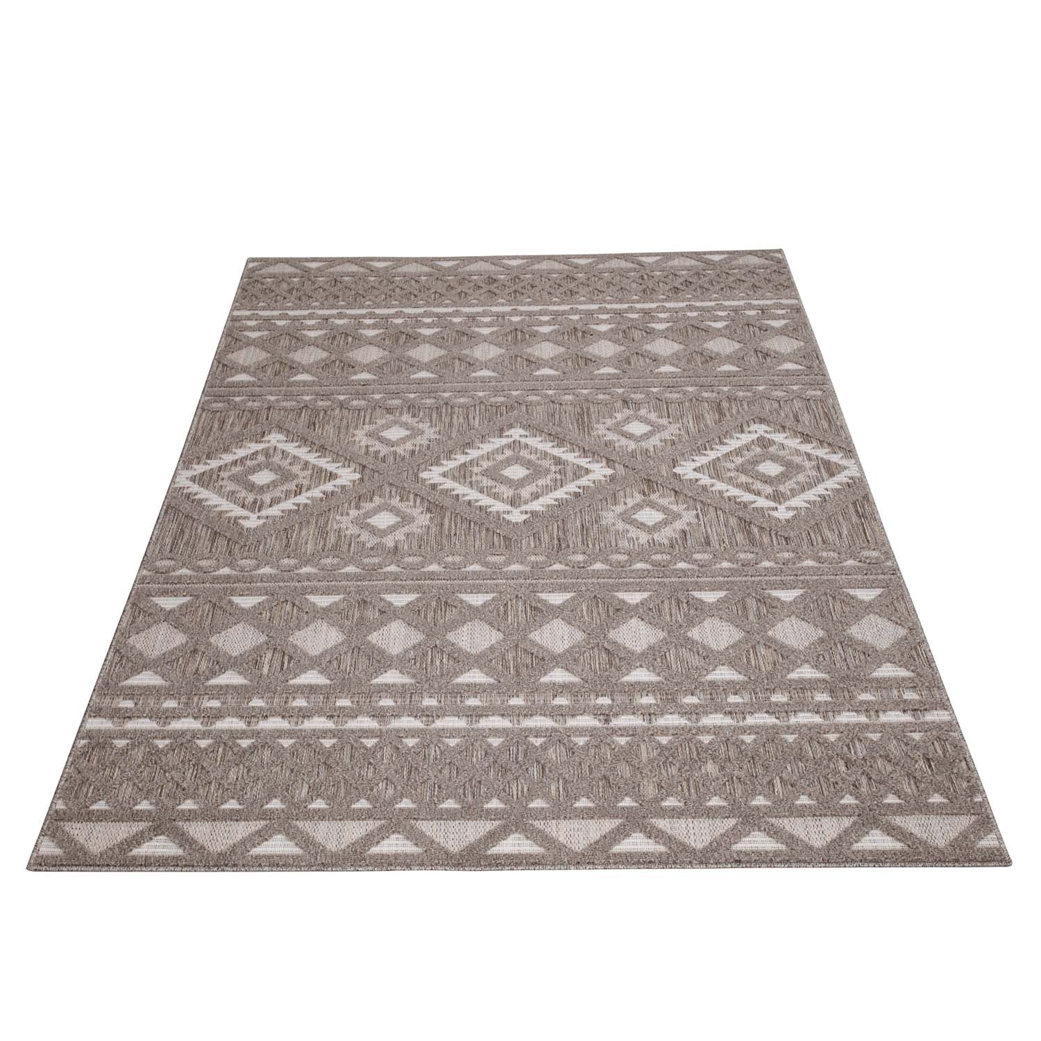 Tapis Intérieur/Extérieur à motif relief vintage Marron – STUDIO DECO