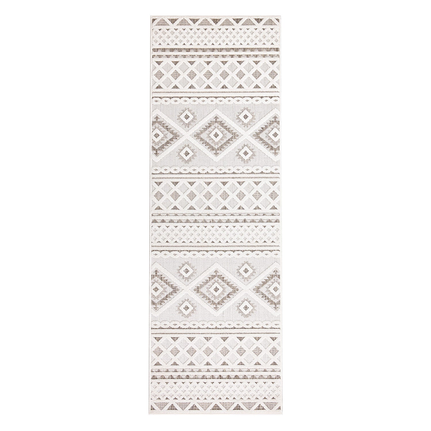 Tapis Intérieur/Extérieur à motif relief vintage Crème – STUDIO DECO