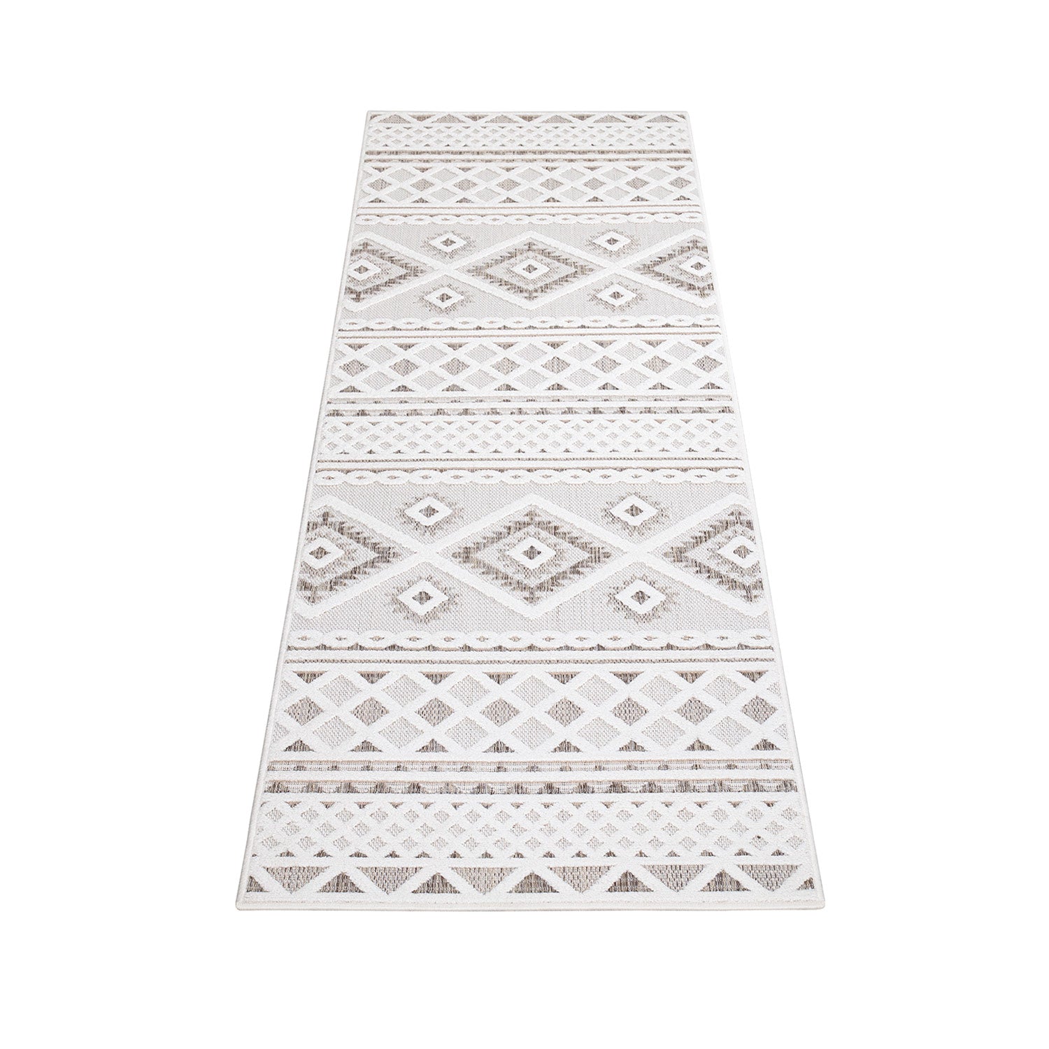 Tapis Intérieur/Extérieur à motif relief vintage Crème – STUDIO DECO