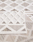 Tapis Intérieur/Extérieur à motif relief vintage Crème – STUDIO DECO