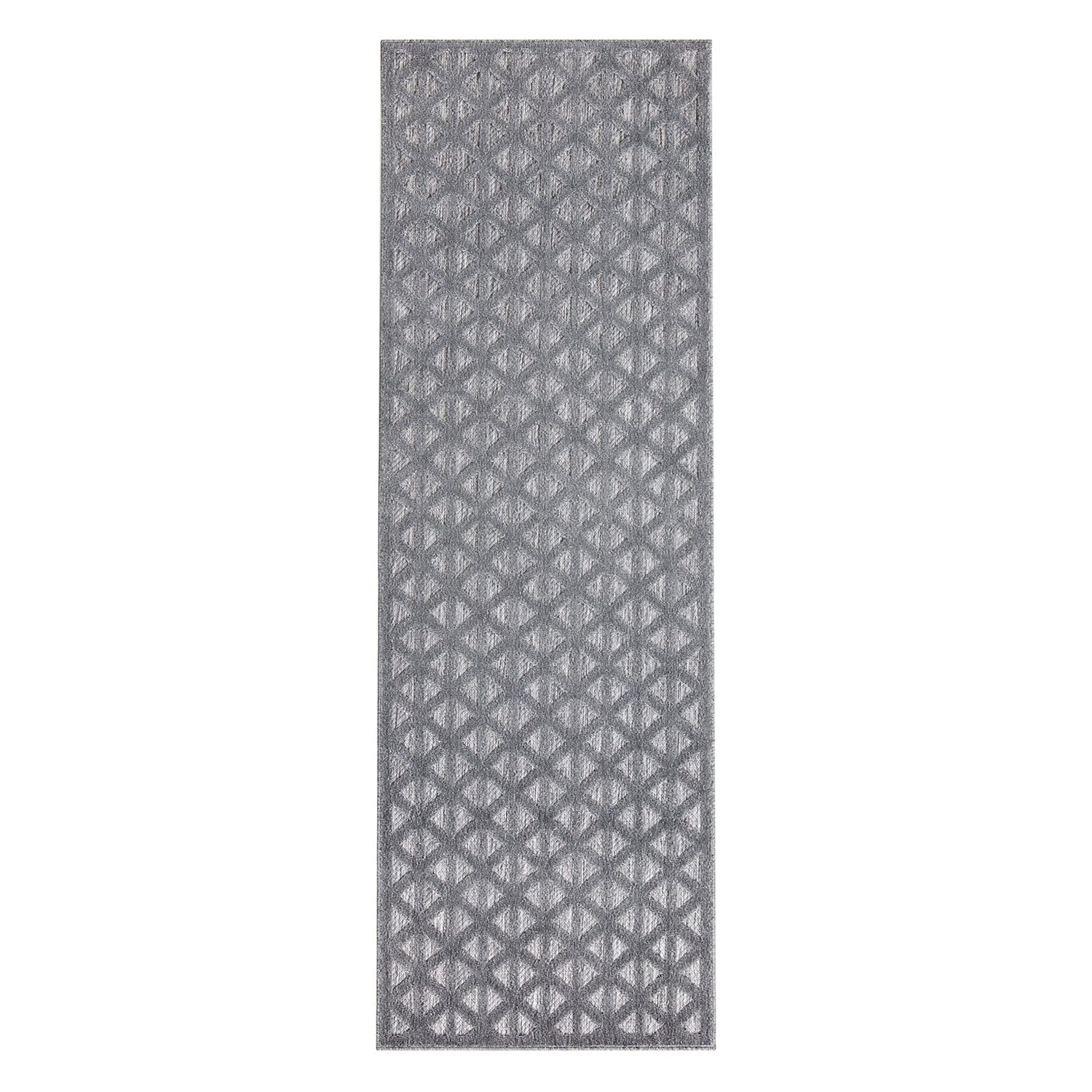 Tapis Intérieur/Extérieur à motif relief 3D Anthracite – STUDIO DECO