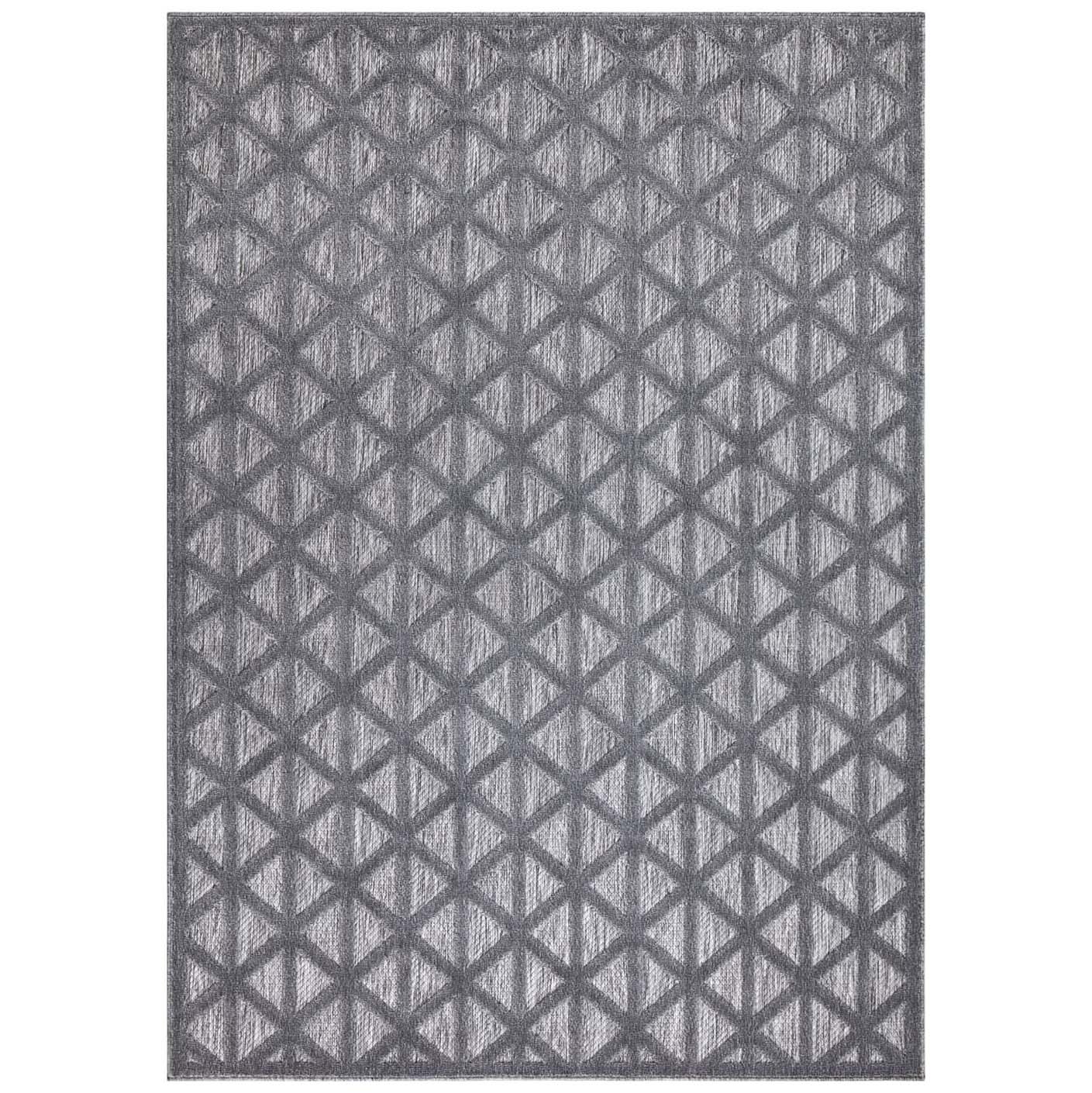 Tapis Intérieur/Extérieur à motif relief 3D Anthracite – STUDIO DECO