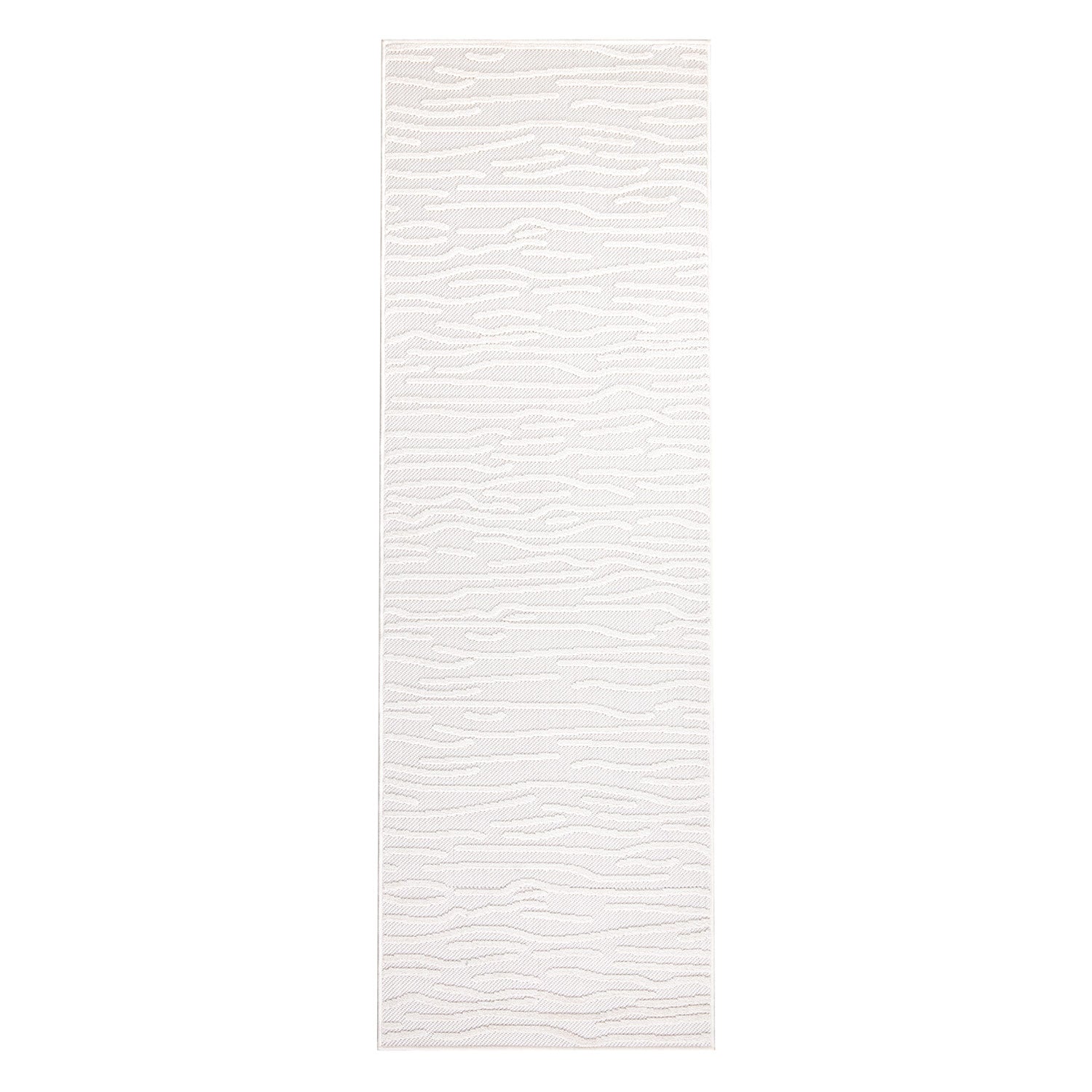 Tapis Intérieur/Extérieur à motif relief Vagues Crème – STUDIO DECO