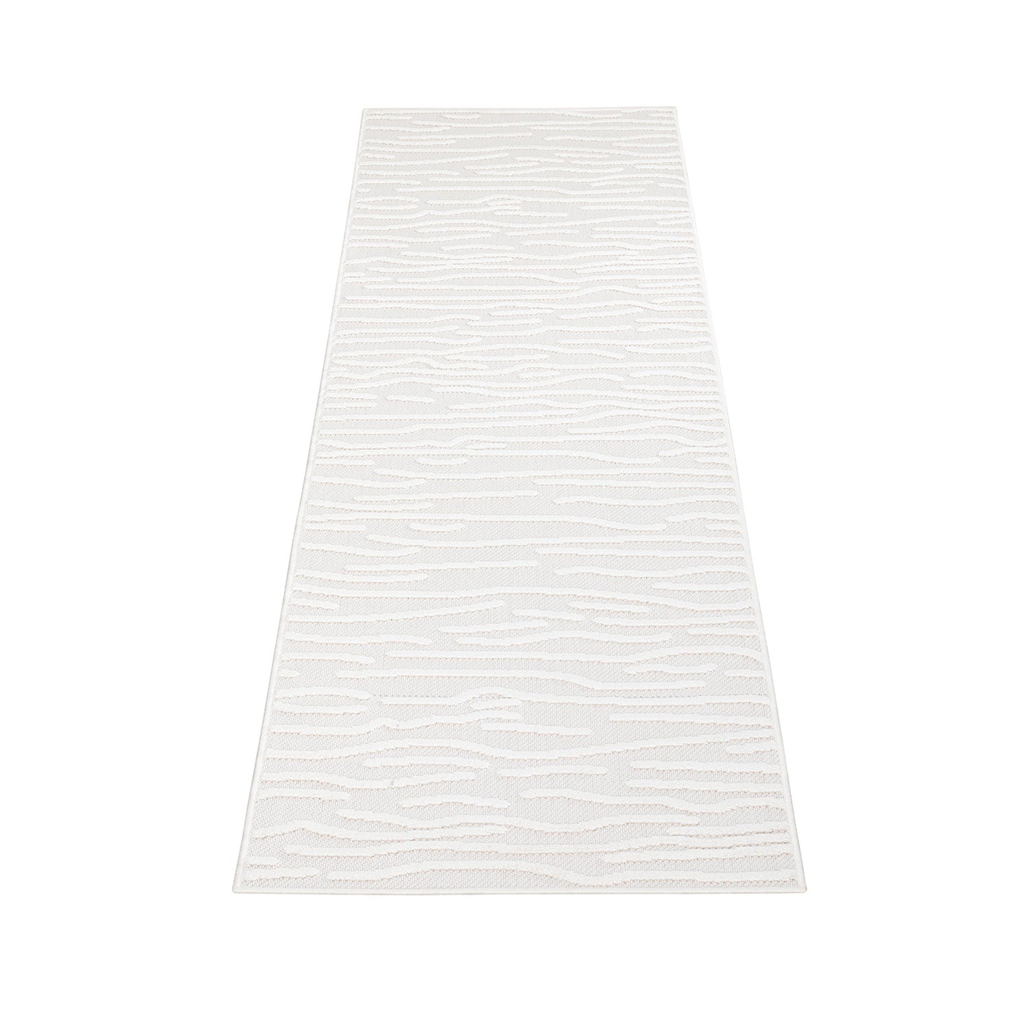 Tapis Intérieur/Extérieur à motif relief Vagues Crème – STUDIO DECO