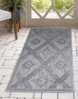 Tapis Intérieur/Extérieur à motif relief Berbère Anthracite – STUDIO DECO