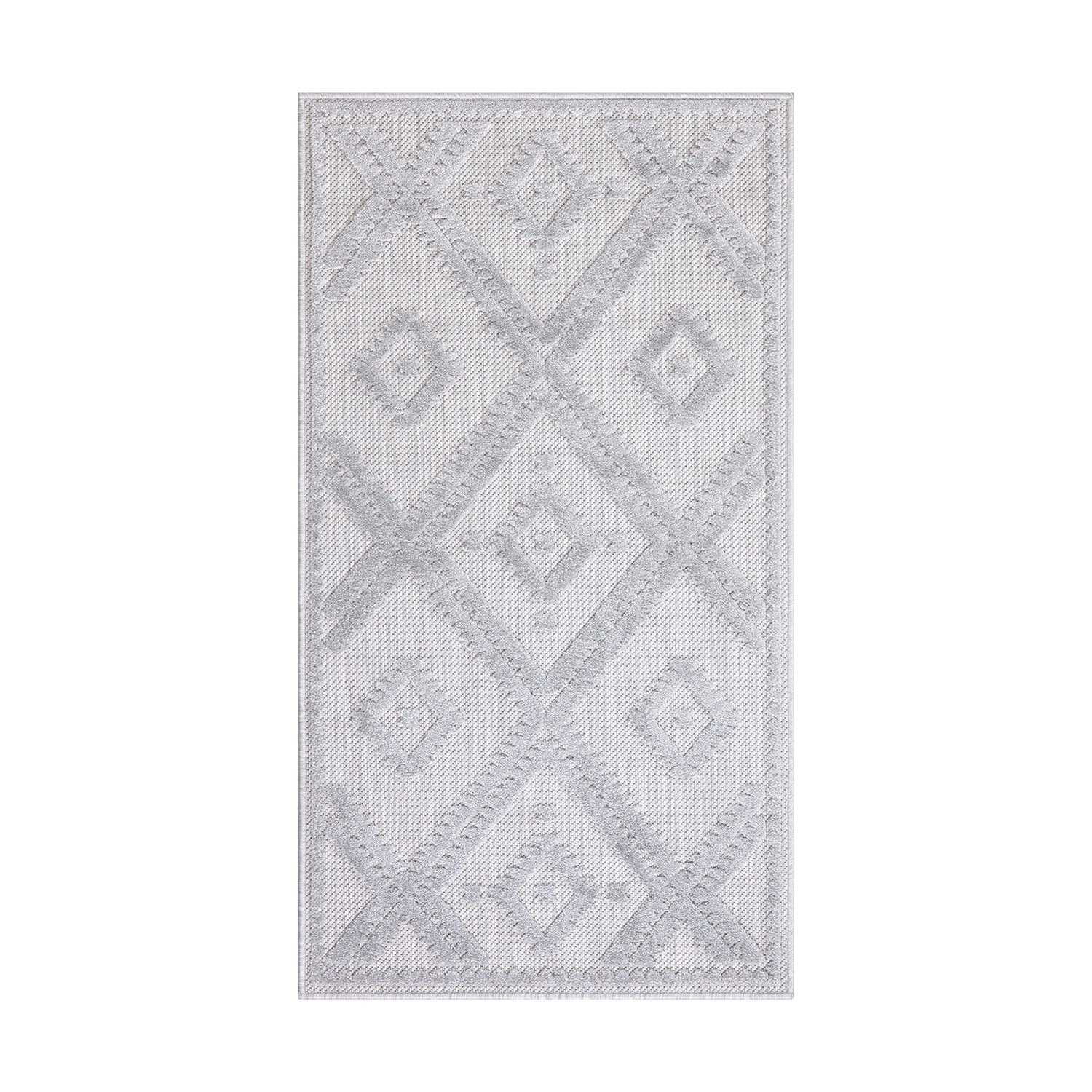 Tapis Intérieur/Extérieur à motif relief Berbère Gris – STUDIO DECO