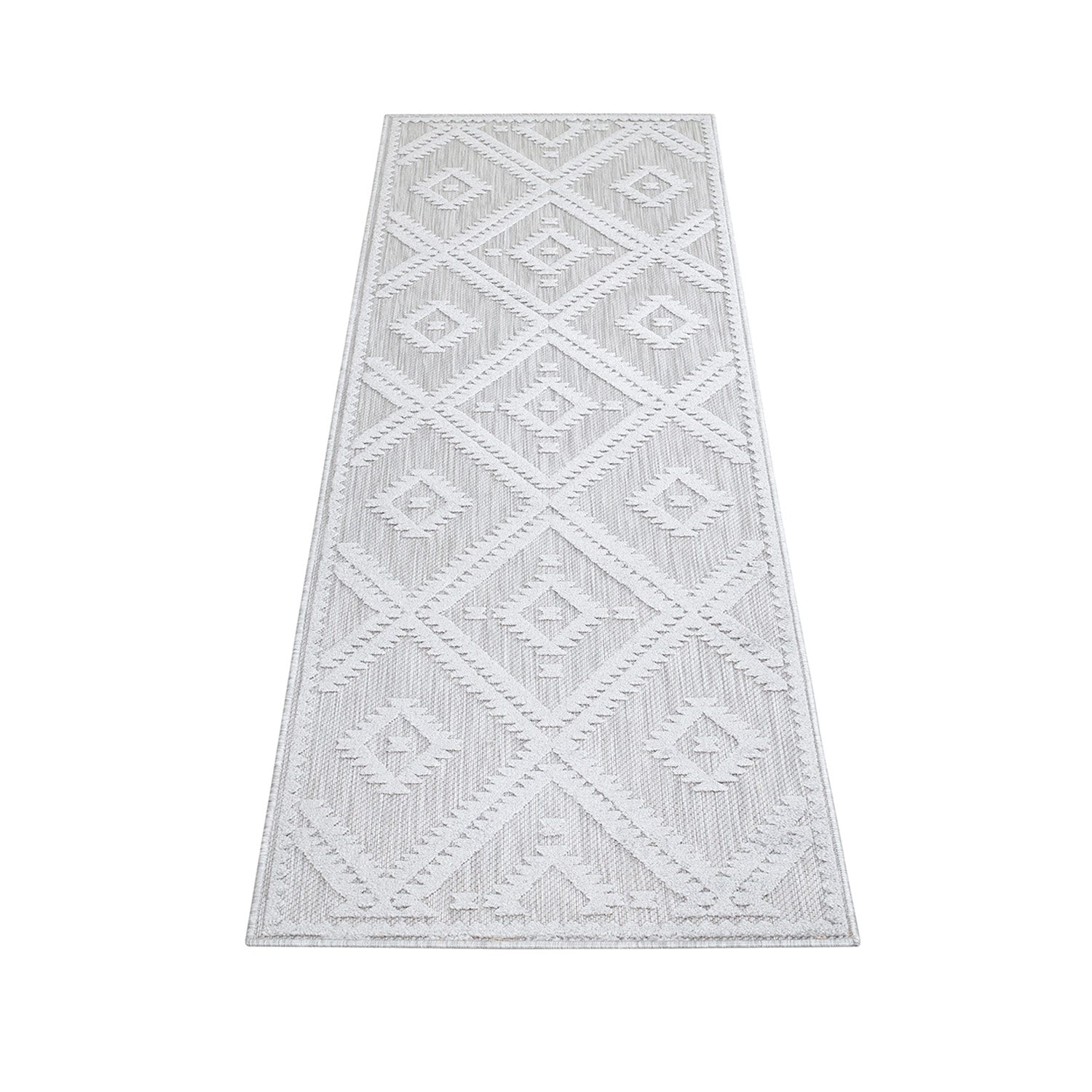 Tapis Intérieur/Extérieur à motif relief Berbère Gris – STUDIO DECO