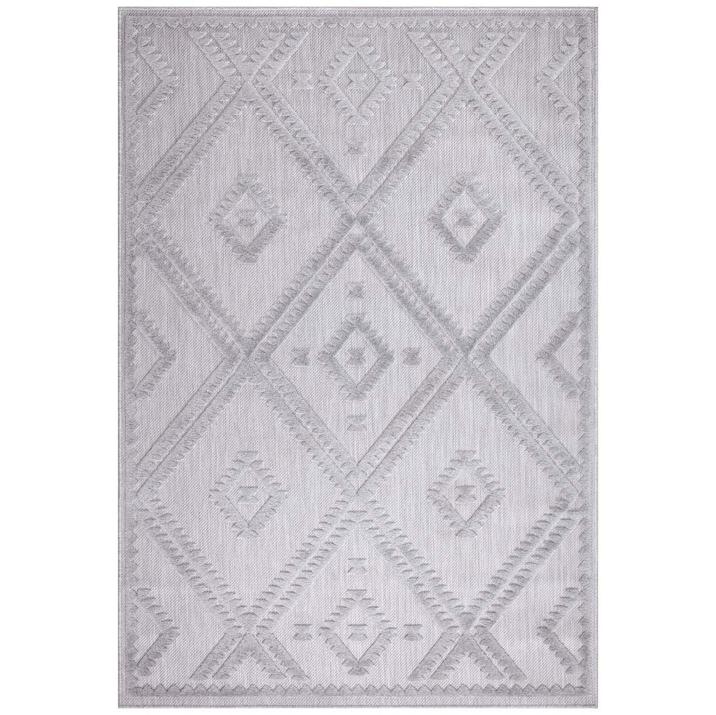 Tapis Intérieur/Extérieur à motif relief Berbère Gris – STUDIO DECO
