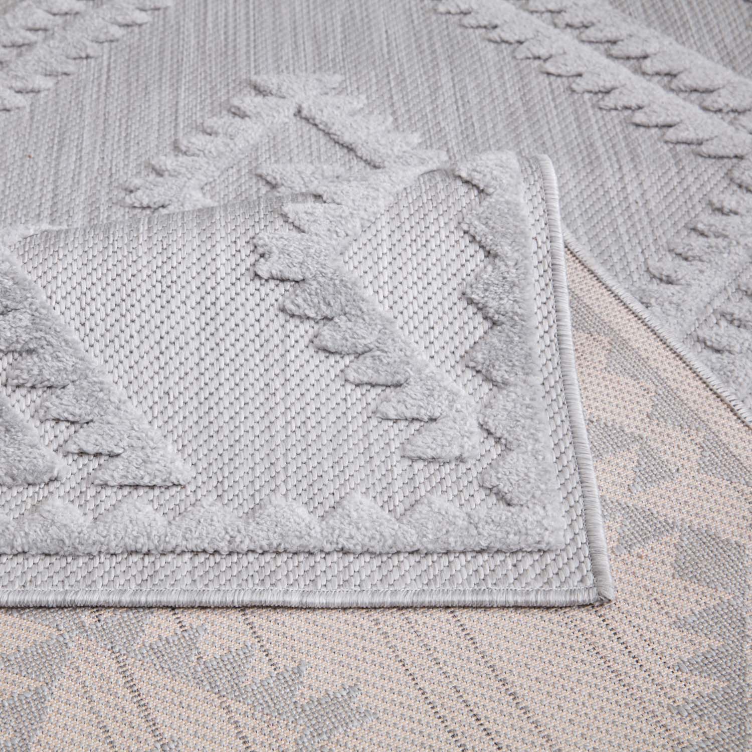 Tapis Intérieur/Extérieur à motif relief Berbère Gris – STUDIO DECO