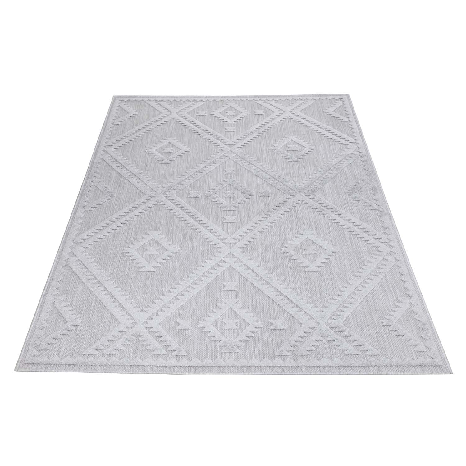 Tapis Intérieur/Extérieur à motif relief Berbère Gris – STUDIO DECO