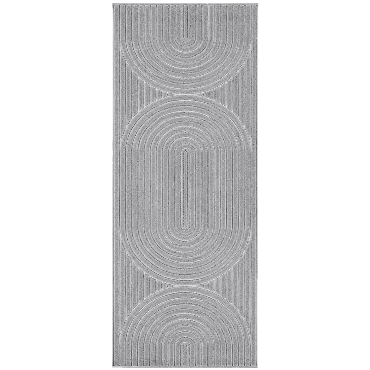 Tapis poils courts à relief PAOLA Gris