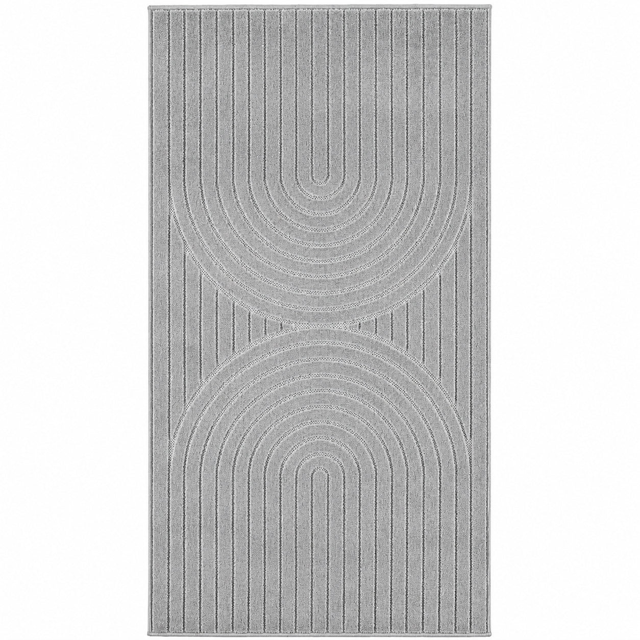 Tapis poils courts à relief PAOLA Gris