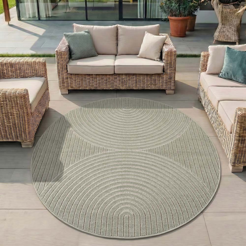 Tapis poils courts à relief PAOLA Vert