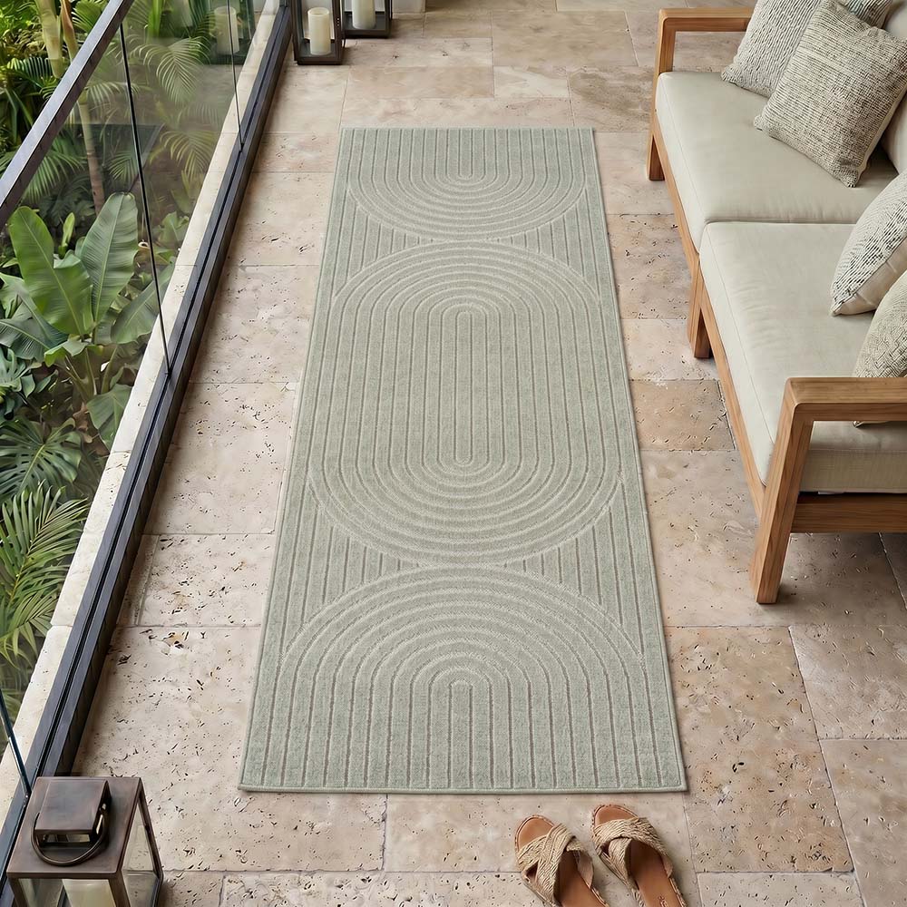 Tapis poils courts à relief PAOLA Vert