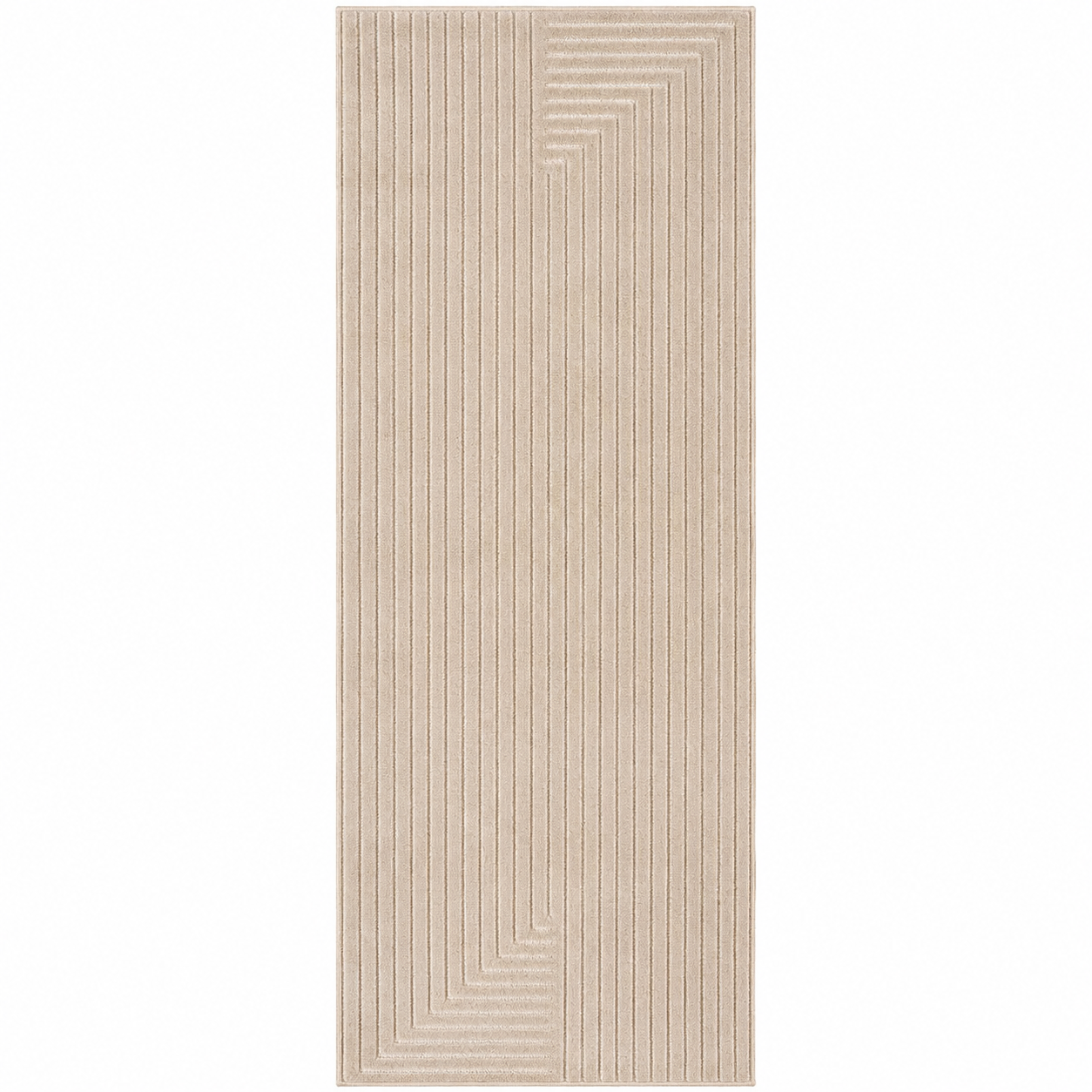 Tapis poils courts à relief NOLAN Beige