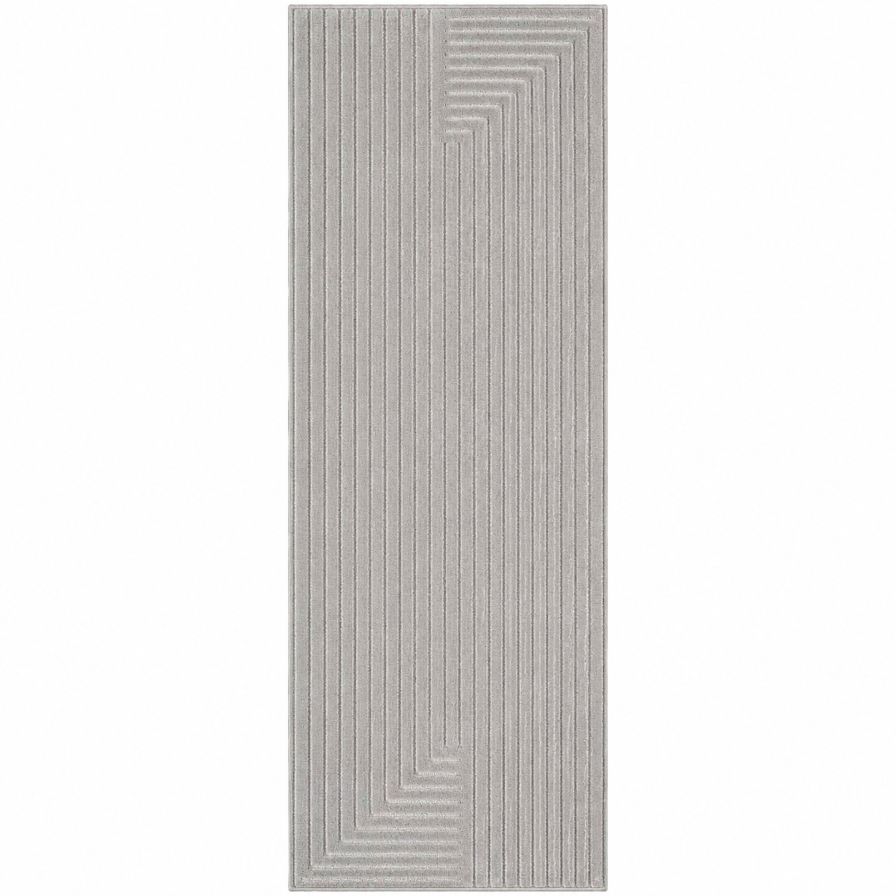 Tapis poils courts à relief NOLAN Gris