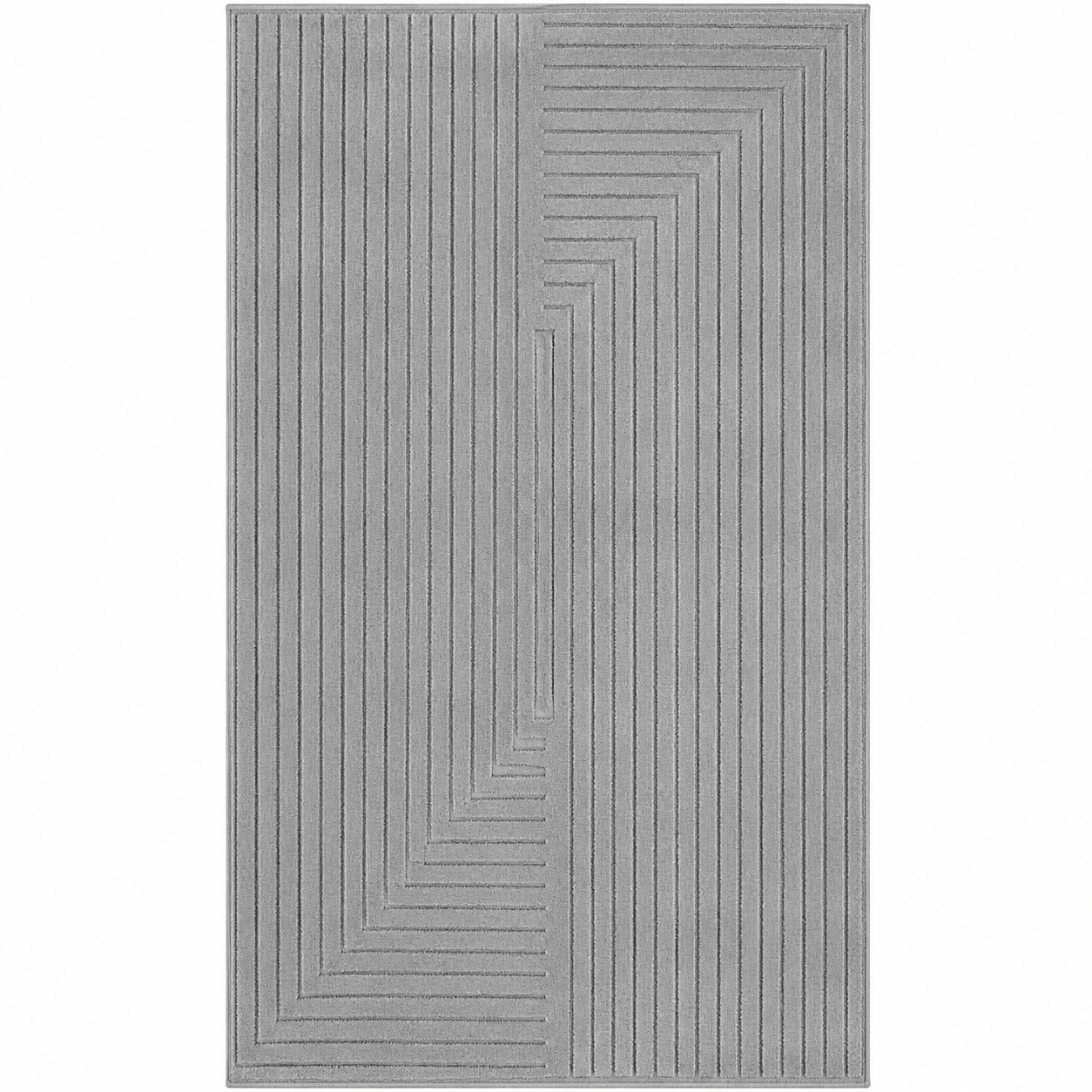 Tapis poils courts à relief NOLAN Gris