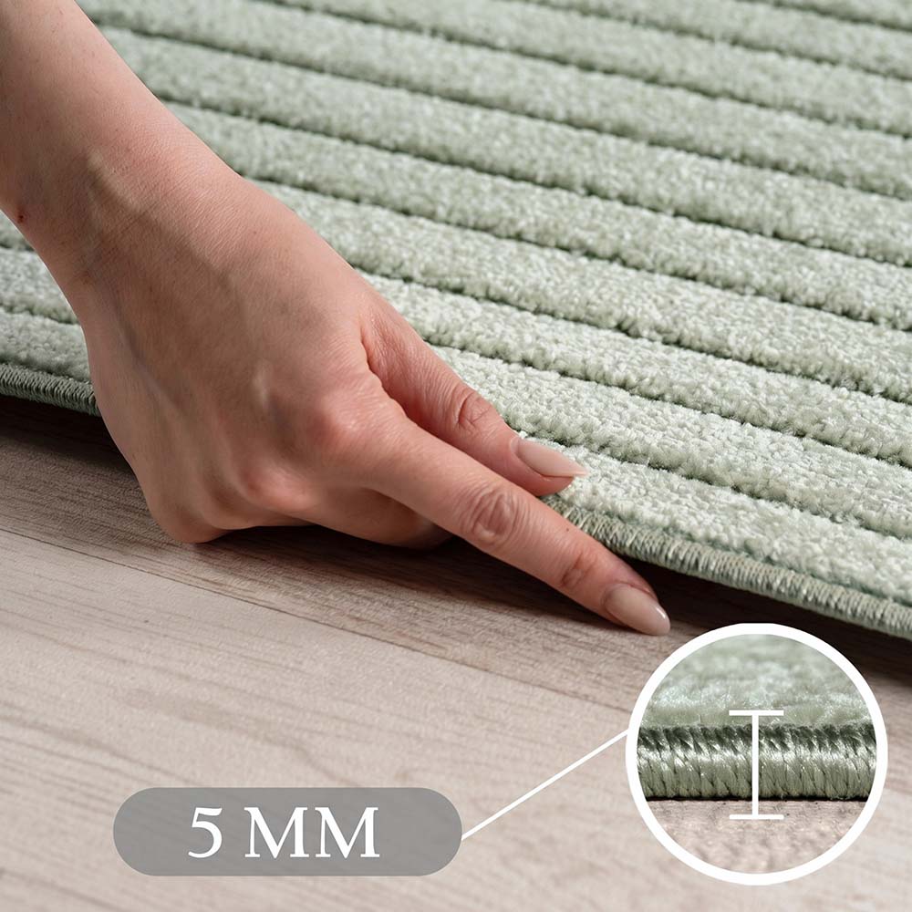 Tapis poils courts à relief NOLAN Vert