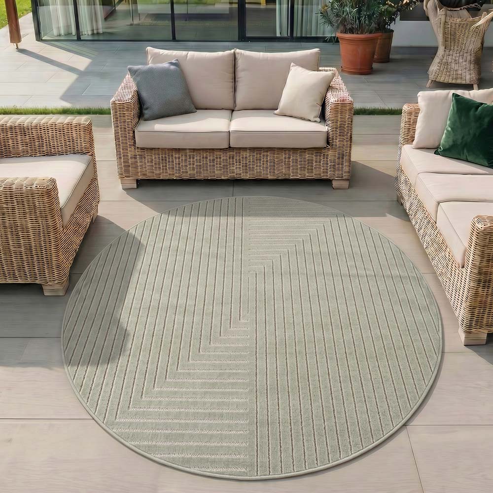 Tapis poils courts à relief NOLAN Vert