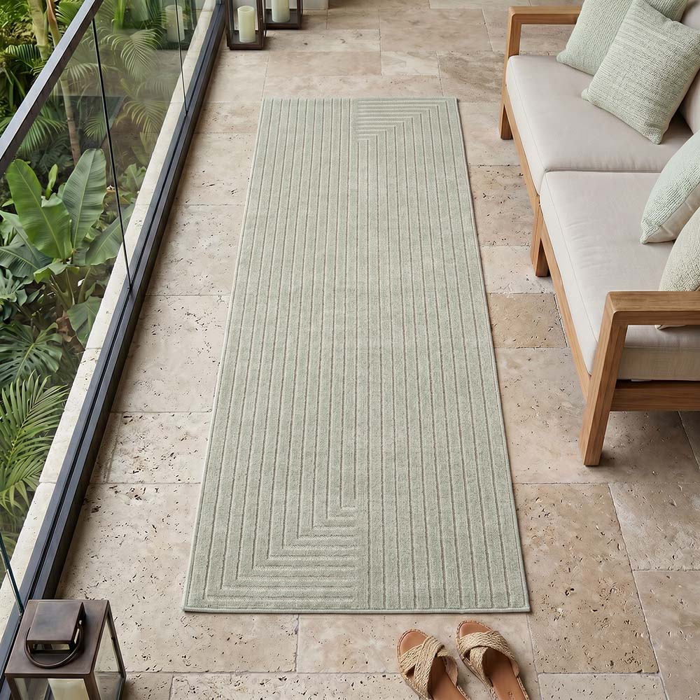 Tapis poils courts à relief NOLAN Vert