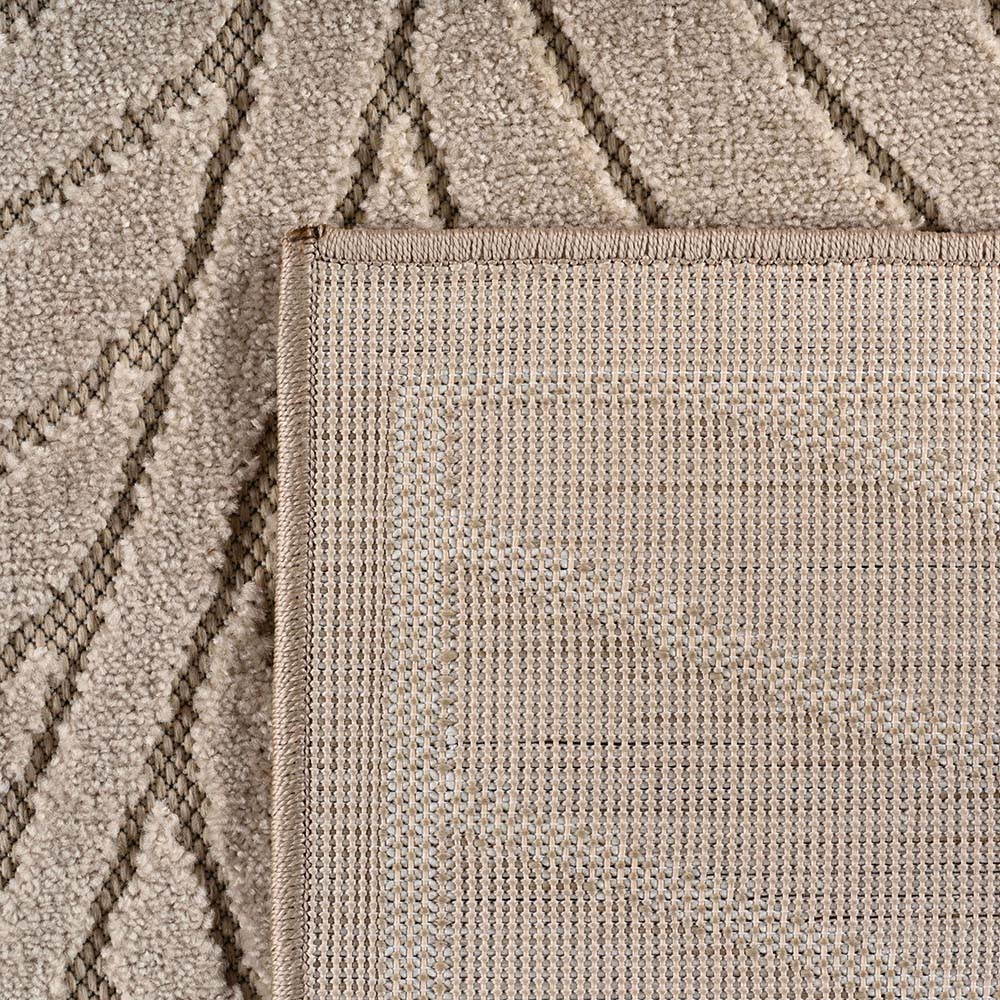 Tapis poils courts à relief Flowers Beige