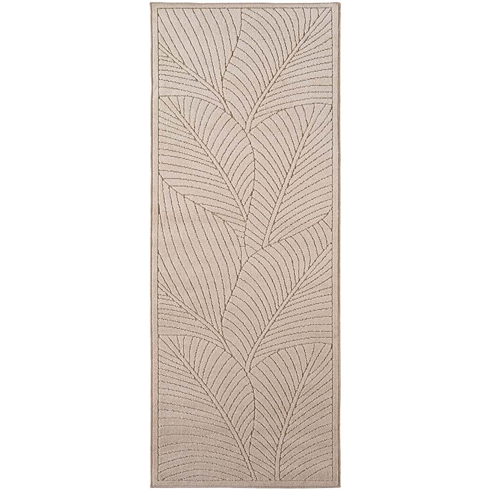 Tapis poils courts à relief Flowers Beige