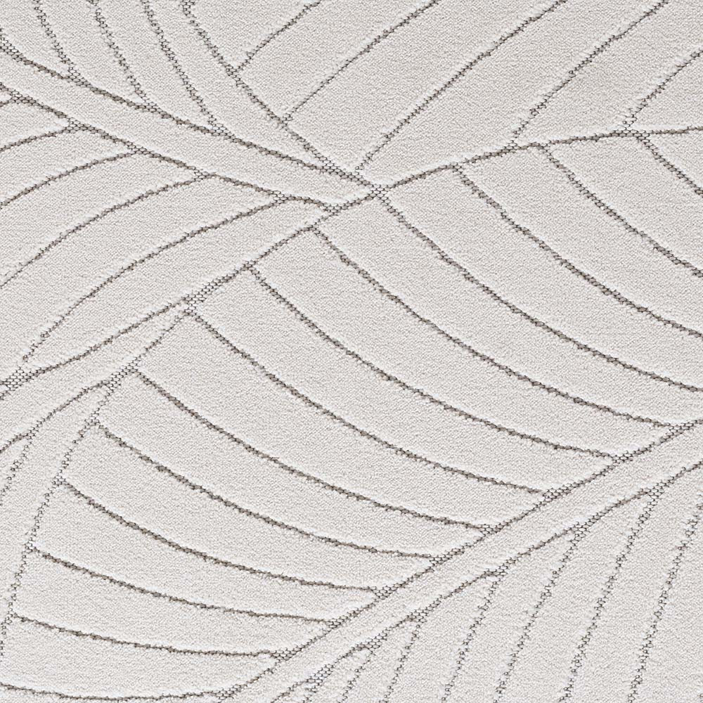 Tapis poils courts à relief Flowers Crème
