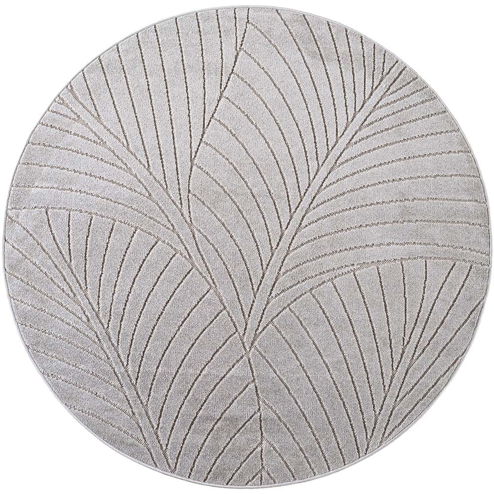 Tapis poils courts à relief Flowers Gris