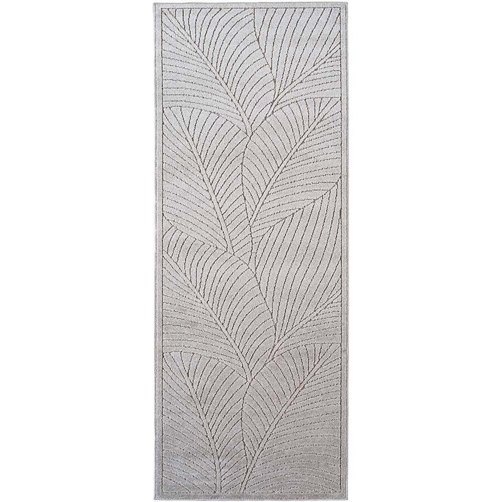 Tapis poils courts à relief Flowers Gris