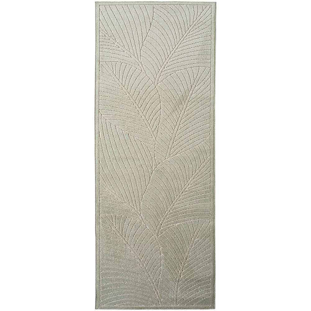 Tapis poils courts à relief Flowers Vert