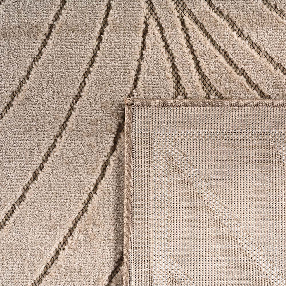Tapis poils courts à relief FLORA Beige