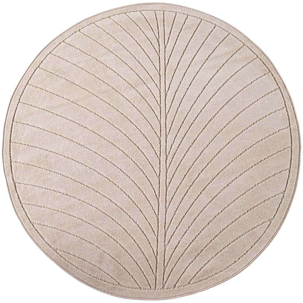 Tapis poils courts à relief FLORA Beige
