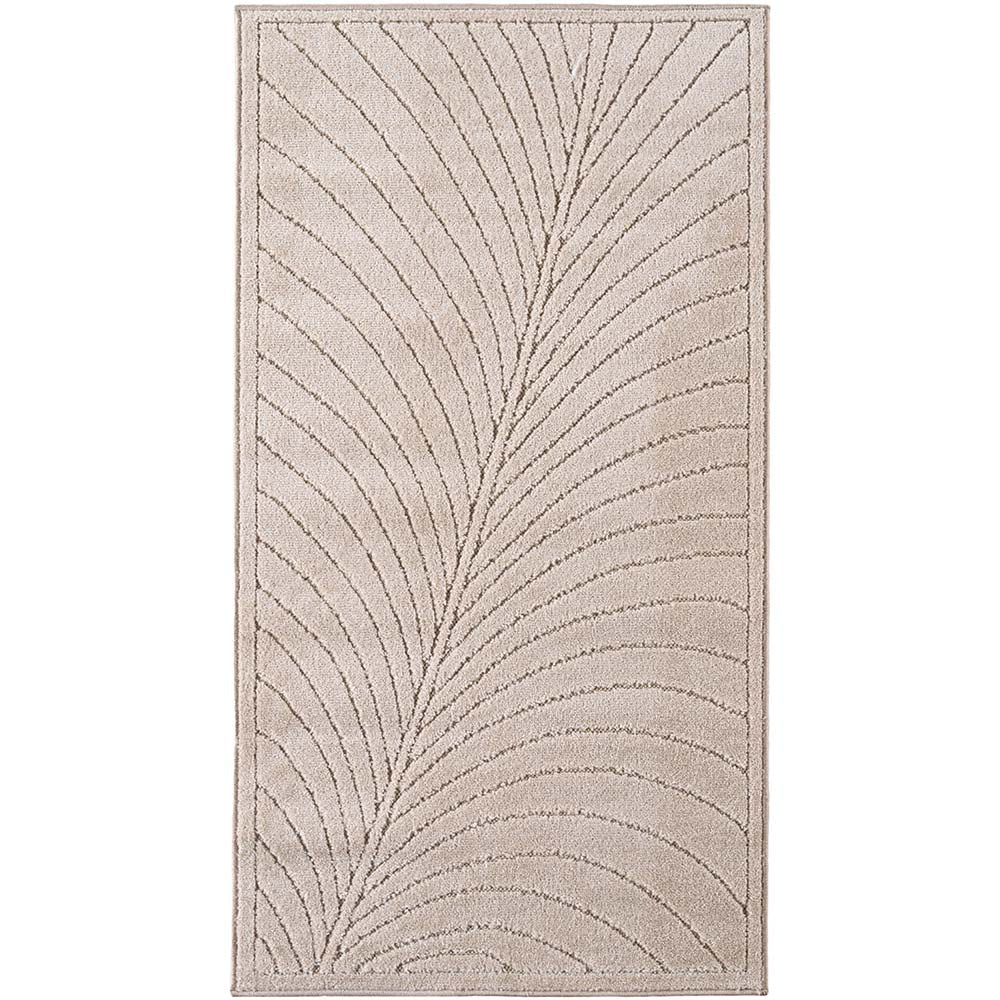 Tapis poils courts à relief FLORA Beige