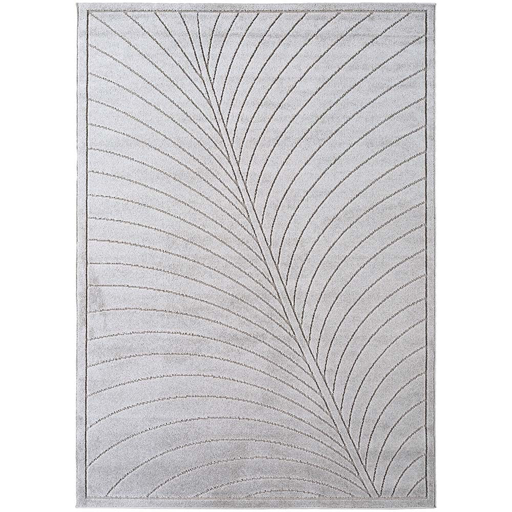 Tapis poils courts à relief FLORA Gris