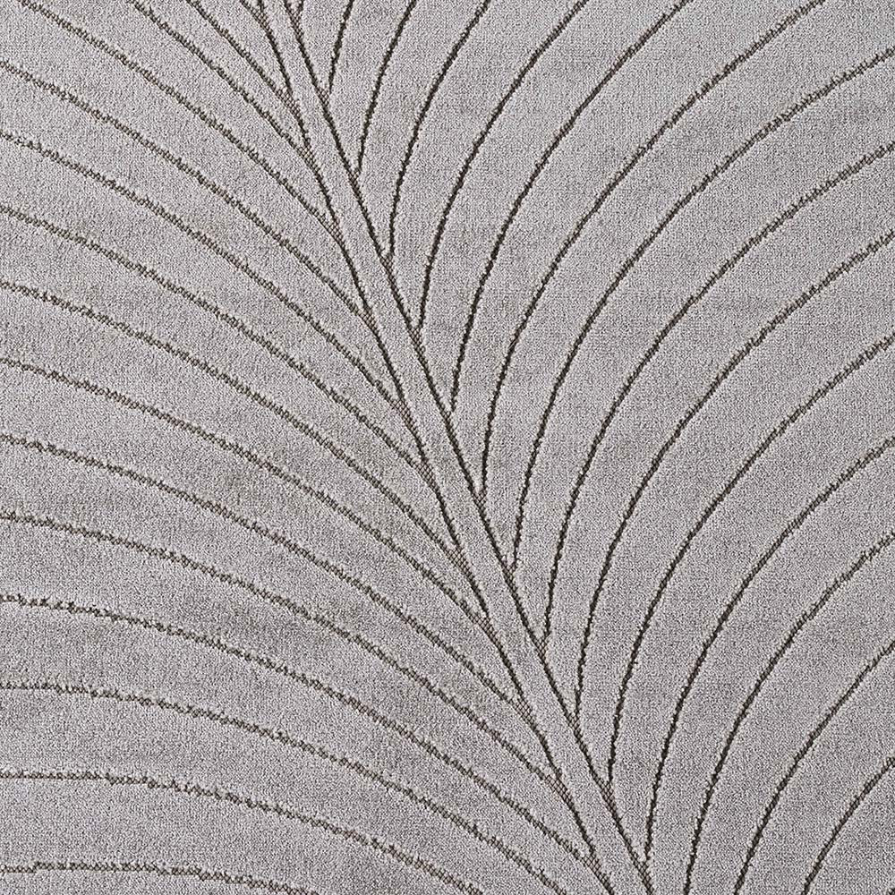 Tapis poils courts à relief FLORA Gris