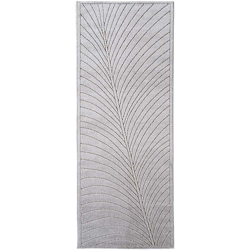 Tapis poils courts à relief FLORA Gris