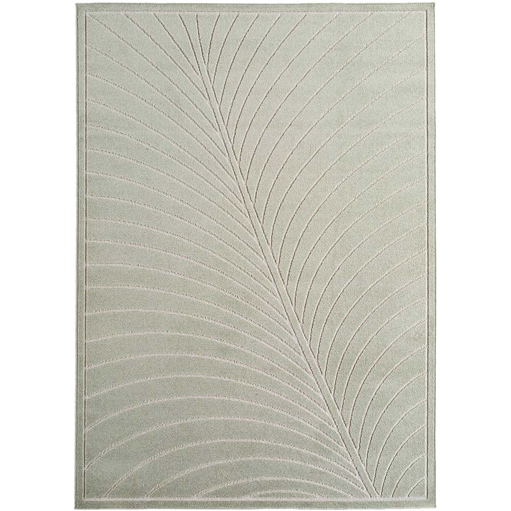 Tapis poils courts à relief FLORA Vert