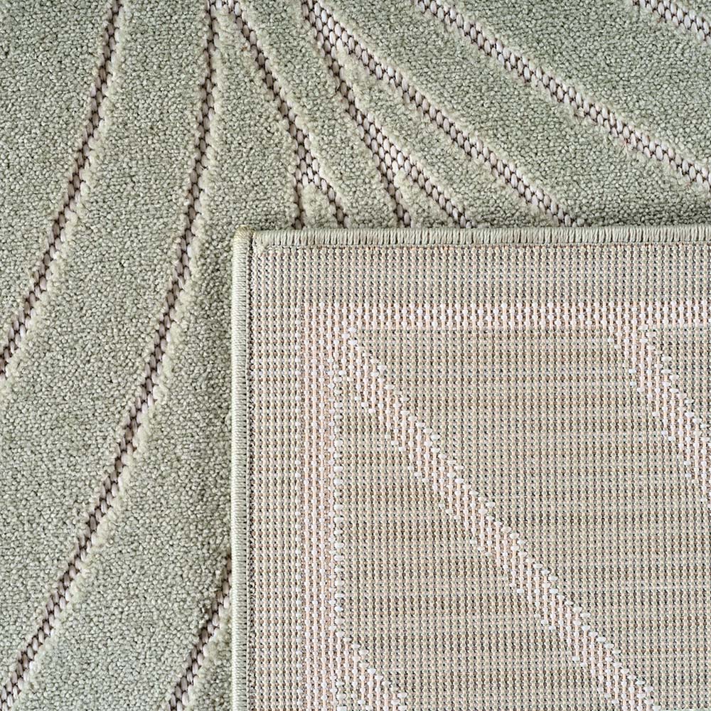 Tapis poils courts à relief FLORA Vert